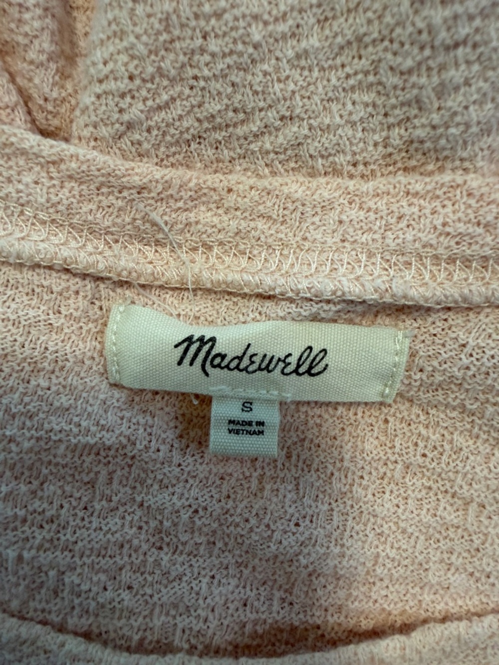 Madewell delicate Peach Short-Sleeve Textured Top - Picture 6 of 7